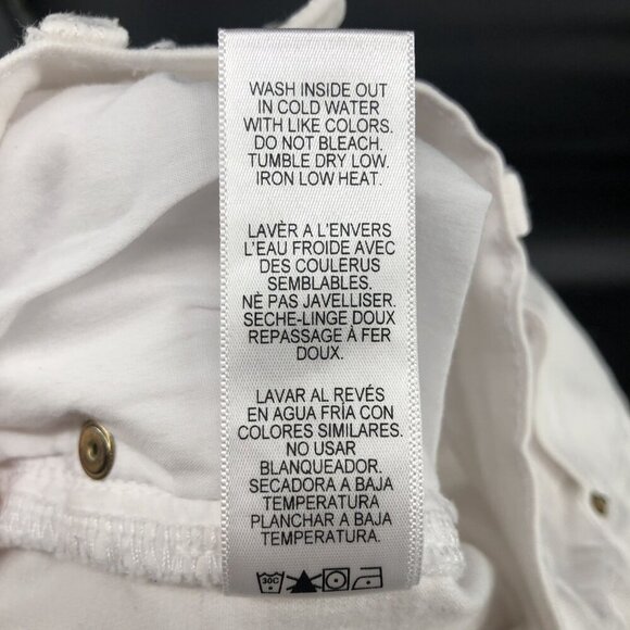 Frame Women's Le Skinny De Jeanne Crop Jeans Size 25 White Mid Rise Coastal - Picture 7 of 11